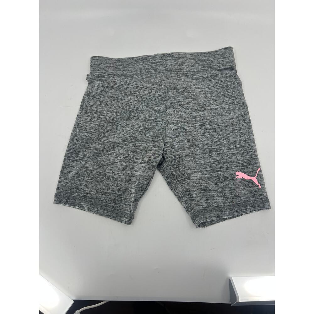 Girls Puma Bicycle Shorts Black and Gray Size 6
